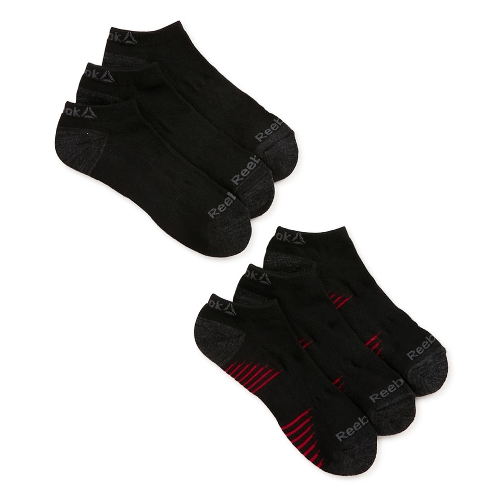 New Reebok Men’s Low Cut Socks, 6 Pack